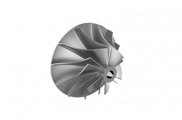 Turbocharger inlet compressor Model Cetak 3D .c4d .max .obj .3ds .fbx .stl .blend 