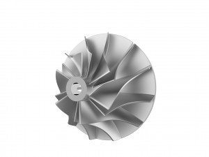 Turbocharger inlet compressor Model Cetak 3D