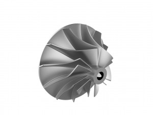 Turbocharger inlet compressor Model Cetak 3D