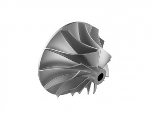 Turbocharger inlet compressor Model Cetak 3D
