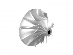Turbocharger inlet compressor Model Cetak 3D