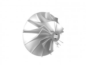 Turbocharger inlet compressor Model Cetak 3D