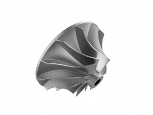 Turbocharger inlet compressor Model Cetak 3D