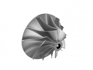 Turbocharger inlet compressor Model Cetak 3D