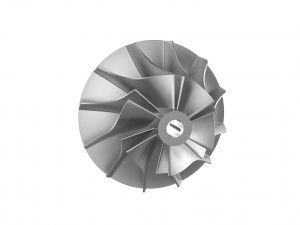 Turbocharger inlet compressor Model Cetak 3D