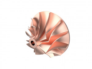 Turbocharger inlet compressor Model Cetak 3D