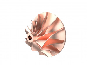 Turbocharger inlet compressor Model Cetak 3D