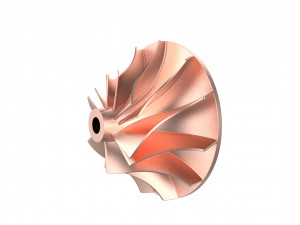 Turbocharger inlet compressor Model Cetak 3D