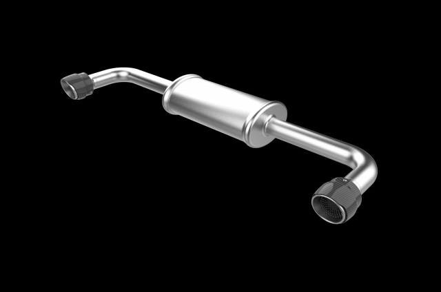 Car Exhaust with Dual Mufflers 3D 打印模型 .c4d .max .obj .3ds .fbx .stl .blend 