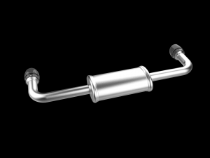 Car Exhaust with Dual Mufflers 3D 打印模型