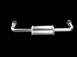 Car Exhaust with Dual Mufflers 3D Print Model