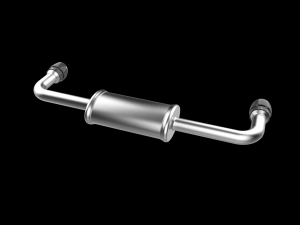 Car Exhaust with Dual Mufflers 3D 打印模型