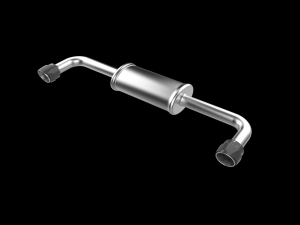 Car Exhaust with Dual Mufflers 3D 打印模型