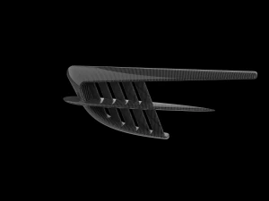 Automotive Side Fender Fin 3D Print Model