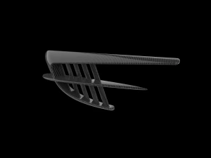 Automotive Side Fender Fin 3D Print Model