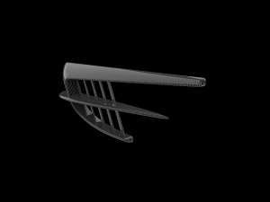 Automotive Side Fender Fin 3D Print Model