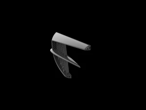 Automotive Side Fender Fin 3D Print Model