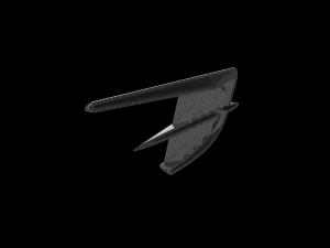 Automotive Side Fender Fin 3D Print Model