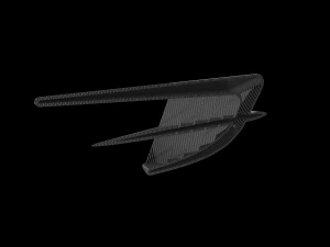 Automotive Side Fender Fin 3D Print Model