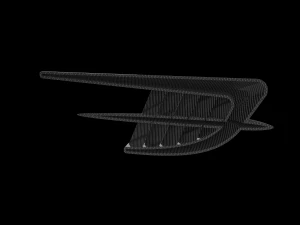 Automotive Side Fender Fin 3D Print Model