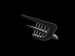 Automotive Side Fender Fin 3D Print Model