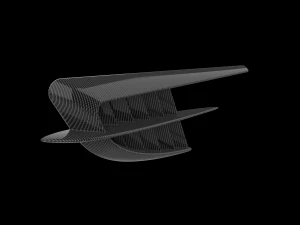 Automotive Side Fender Fin 3D Print Model