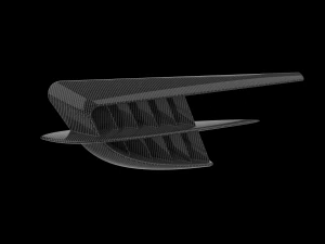 Automotive Side Fender Fin 3D Print Model