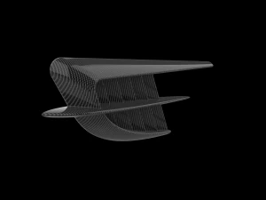 Automotive Side Fender Fin 3D Print Model