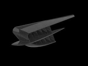 Automotive Side Fender Fin 3D Print Model