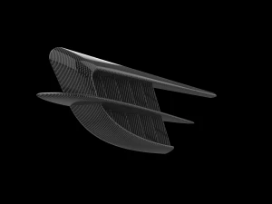 Automotive Side Fender Fin 3D Print Model
