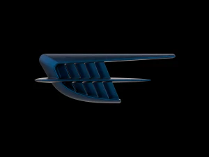 Automotive Side Fender Fin 3D Print Model