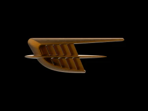 Automotive Side Fender Fin 3D Print Model