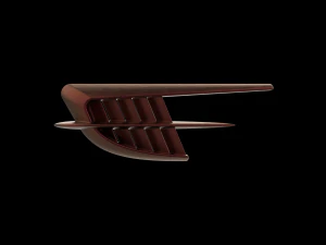 Automotive Side Fender Fin 3D Print Model