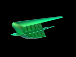 Automotive Side Fender Fin 3D Print Model