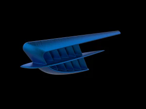 Automotive Side Fender Fin 3D Print Model