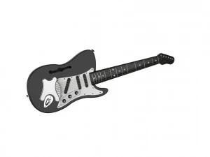Electric Guitar 3D Print Model