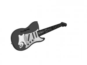 Electric Guitar 3D Print Model