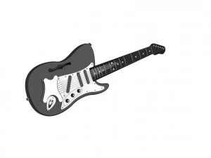 Electric Guitar 3D Print Model