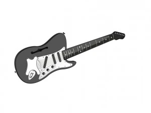 Electric Guitar 3D Print Model