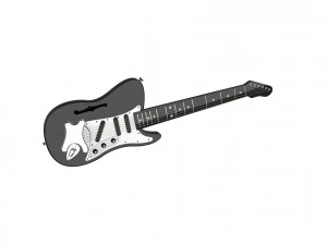 Electric Guitar 3D Print Model
