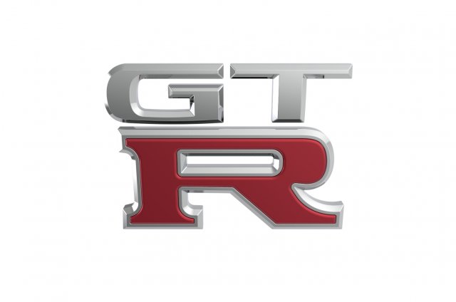 GT-R Logo emblem Modelo 3D .c4d .max .obj .3ds .fbx .stl .blend 