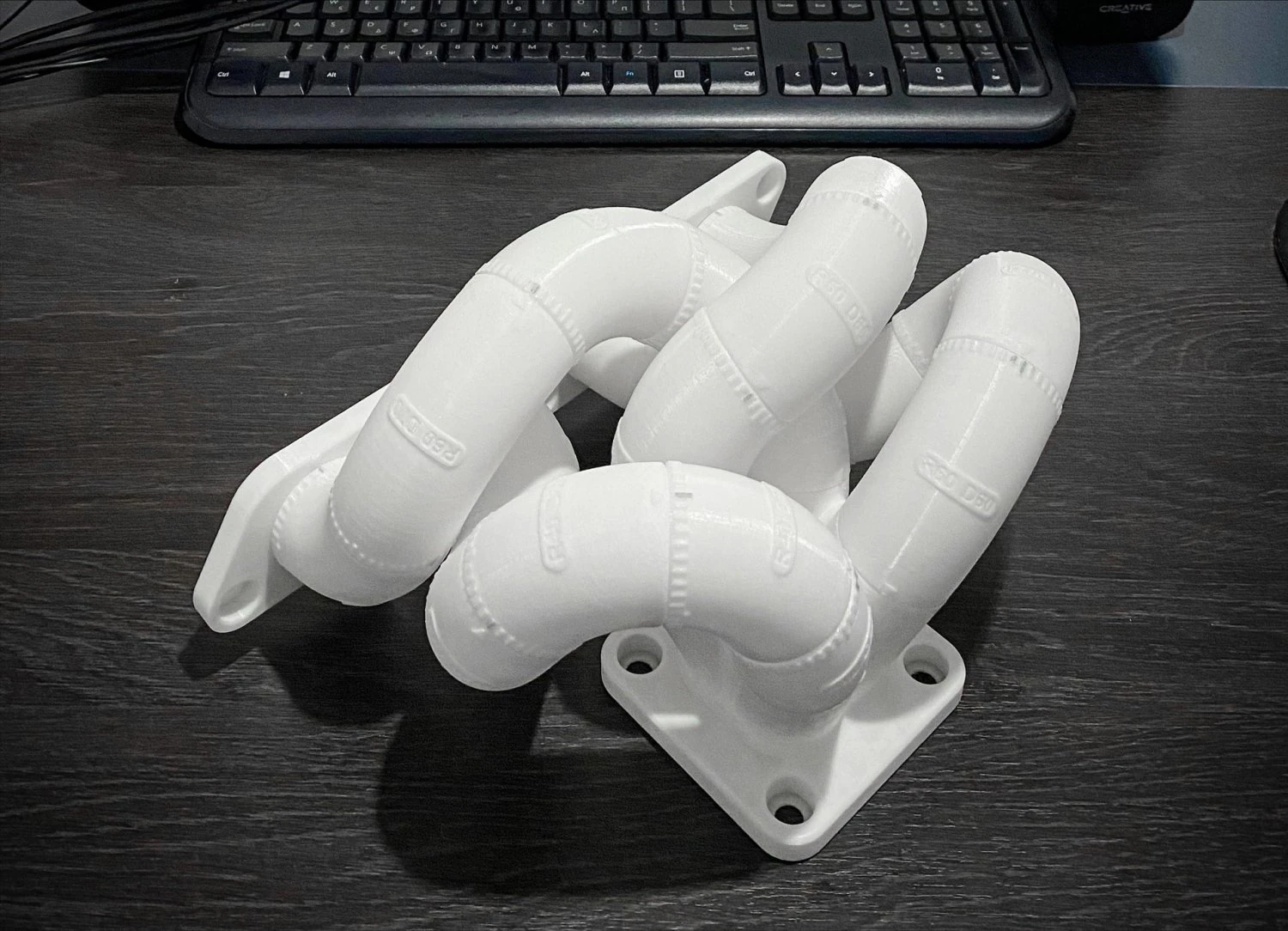Exhaust Header Turbo Manifold 3D Puzzle Toy 3D Print Model .c4d .max .obj .3ds .fbx .stl .blend
