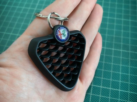 Alfa Romeo Tonale Front Grill Keychain Modèles 3D en vedette