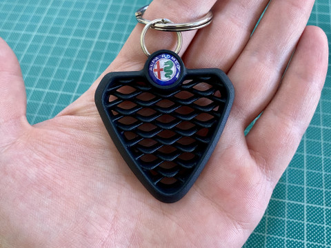 Alfa Romeo Tonale Front Grill Keychain Modèles 3D en vedette