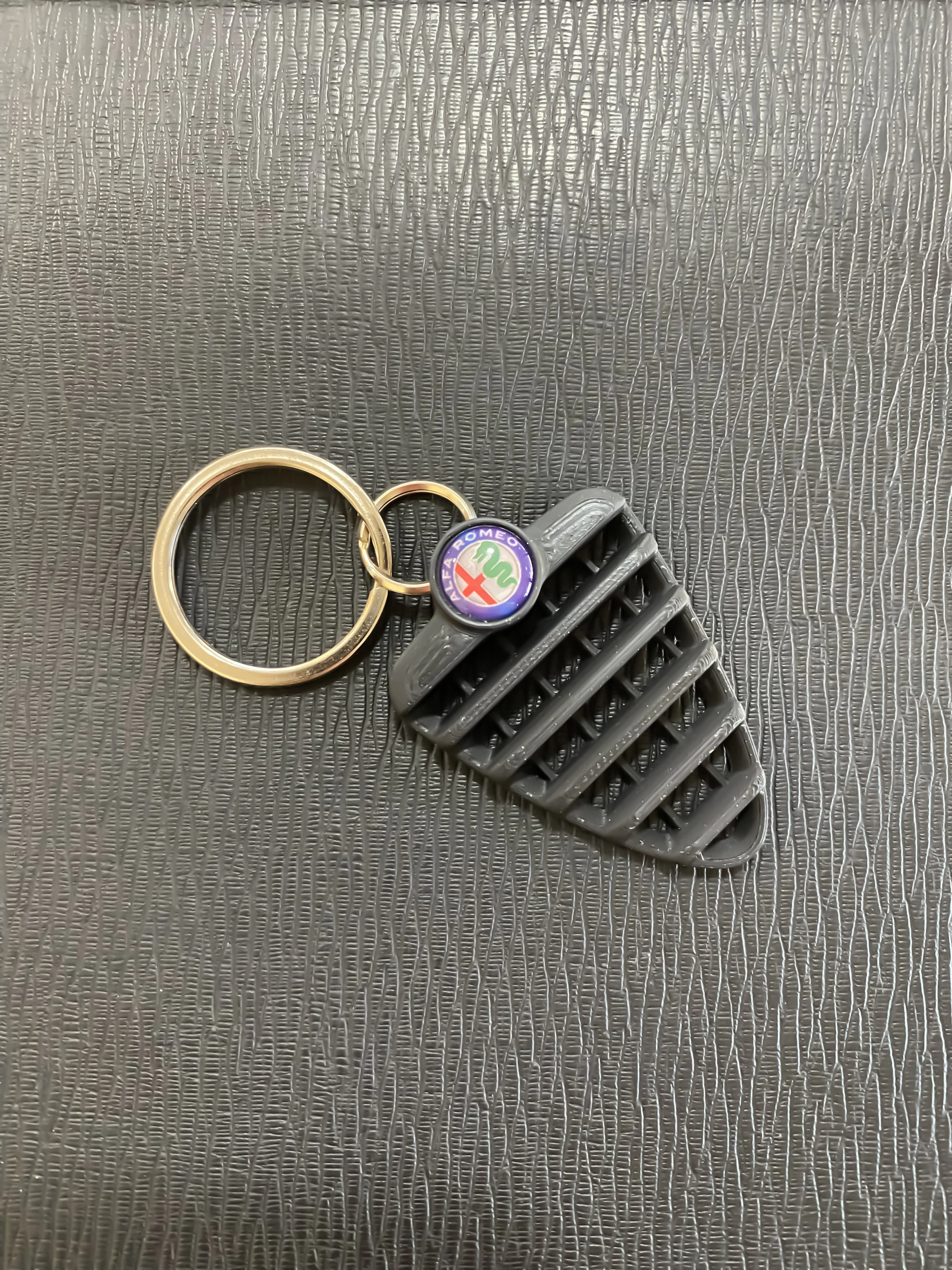 Alfa Romeo 147 Front Grill Keychain 3D Print Model .c4d .max .obj .3ds .fbx .stl .blend