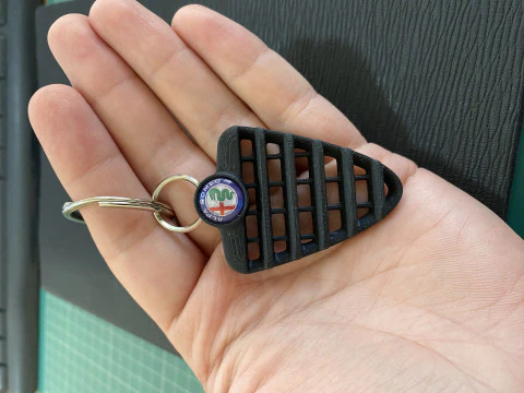 Alfa Romeo 147 Front Grill Keychain 3D Print Model