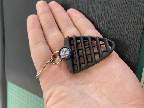 Alfa Romeo 147 Front Grill Keychain 3D Print Model