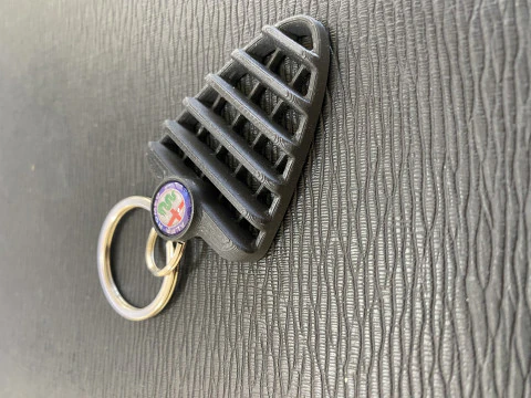 Alfa Romeo 147 Front Grill Keychain 3D Print Model