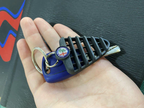 Alfa Romeo 147 Front Grill Keychain 3D Print Model