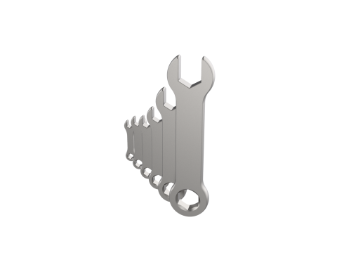 Combination Spanner Set Modèles 3D en vedette